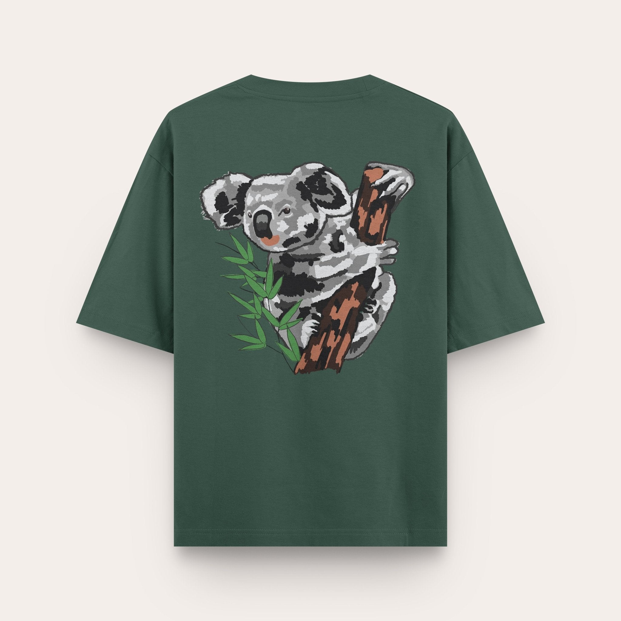 Camo Koala Green Oversize T-shirt - MOONDUST