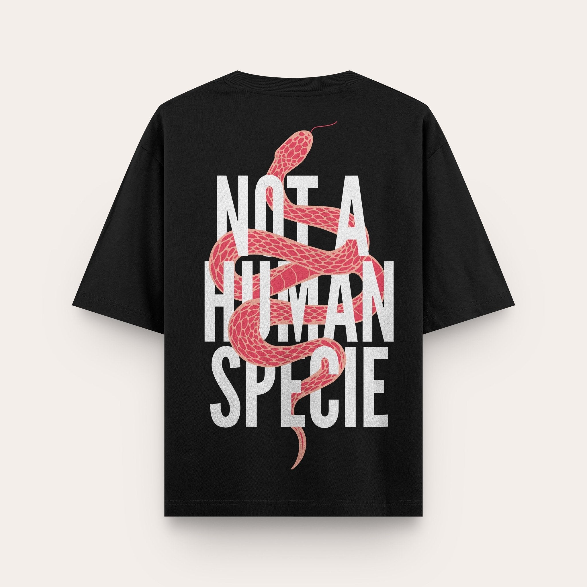 Not A Human Speicie Black Oversize T - SHIRT - MOONDUST